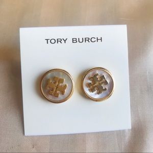 Tory Burch button style logo Earrings
